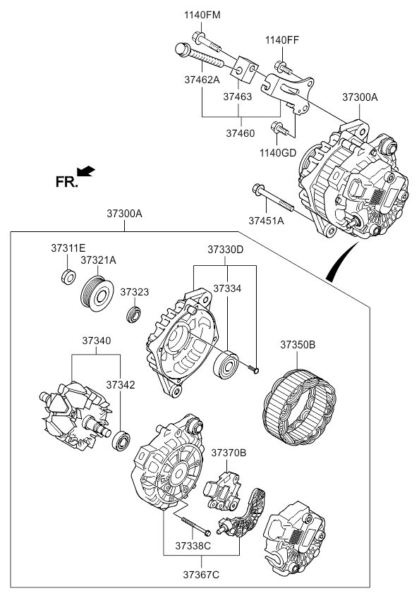 ALTERNATOR KIA RIO 15 (2014) [Middle East]