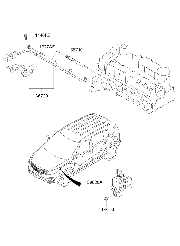 GLOW PLUG KIA SPORTAGE 14 (2013) [Middle East]