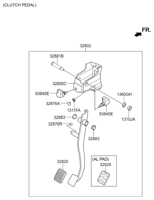 BRAKE & CLUTCH PEDAL (02/02) KIA PICANTO 11 (20112015) [Middle East]