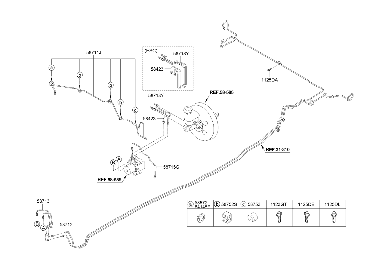 BRAKE FLUID LINES KIA SORENTO 09 (2009) [Naher Osten]