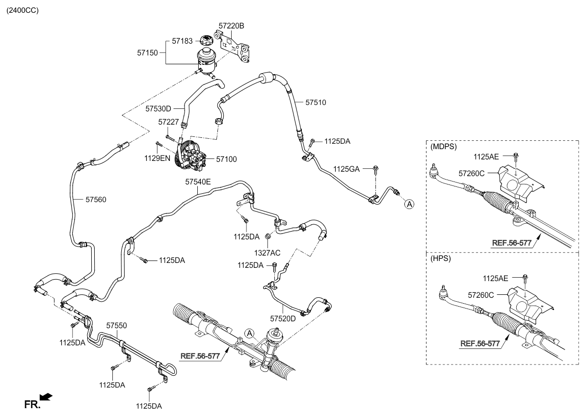 POWER STEERING OIL PUMP (02/03) KIA SORENTO 12 (20122014) [Middle East]