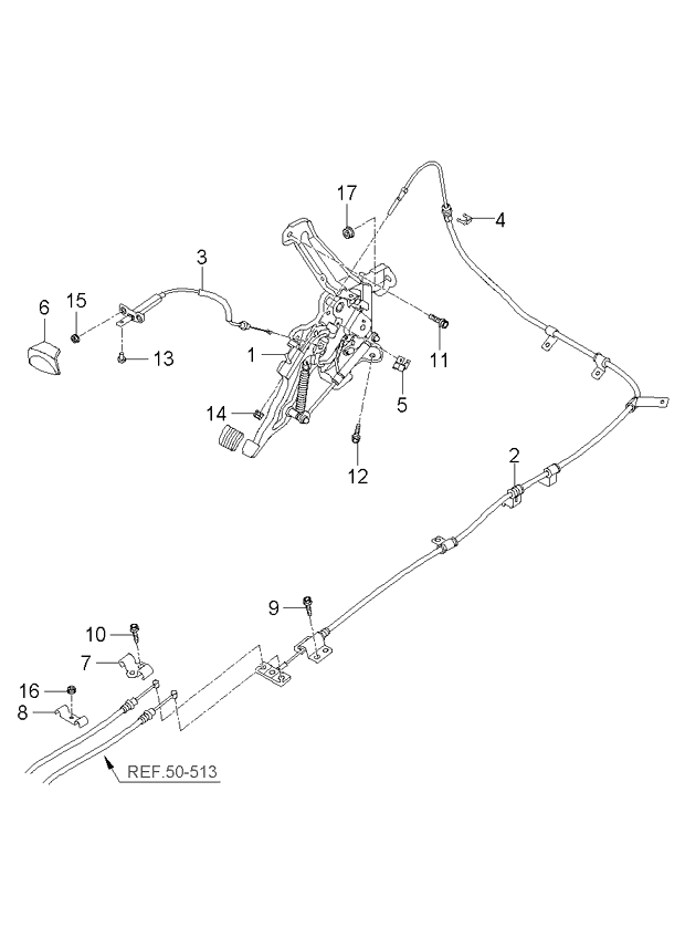 PARKING BRAKE KIA CARENS 06 OCT.2006 (20062006) [Middle East]