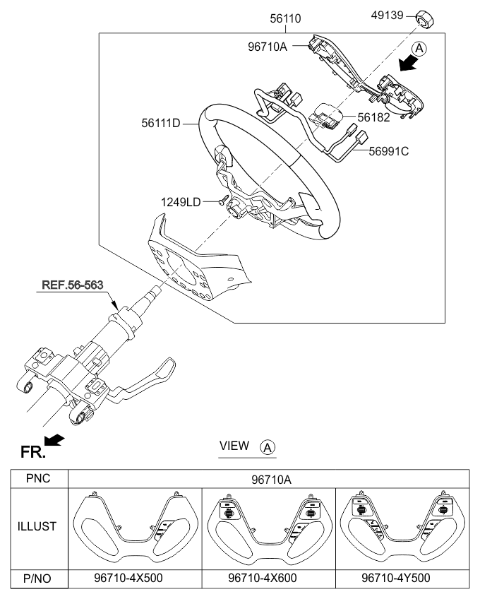 STEERING WHEEL KIA RIO 15 (RUSSIA PLANT) (2015) [Europe]