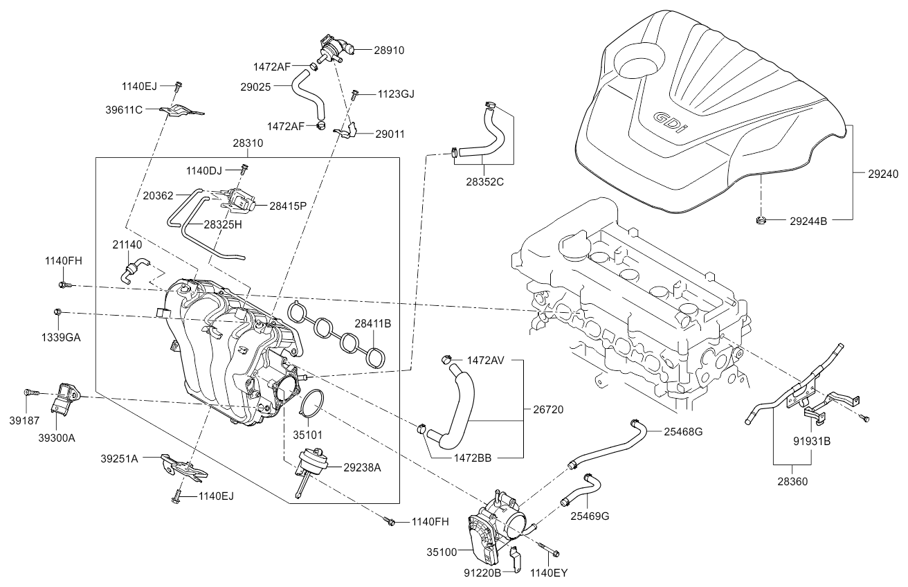 INTAKE MANIFOLD KIA SPORTAGE 14 (SLOVAKIAGEN) (2014) [General]