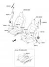 KIA CARENS 12 (2012-) ремень безопасности передних сидений