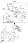 KIA RIO 15 (2014-) тормозной механизм заднего колеса (01/02)