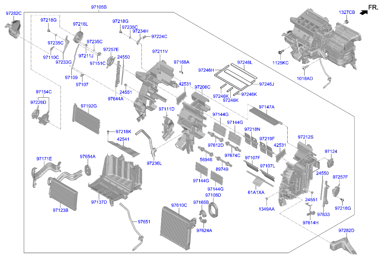 Kia Sorento MQ4 Heater system-heater & blower parts 2020 - 2024 | EPC ...