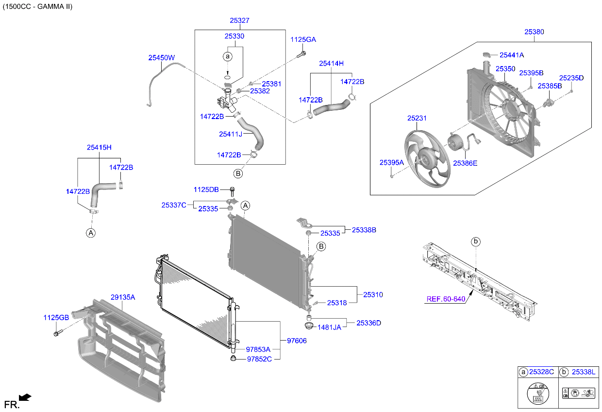 Kia Carens KY Engine cooling system parts 2022 - 2024 | EPC Global