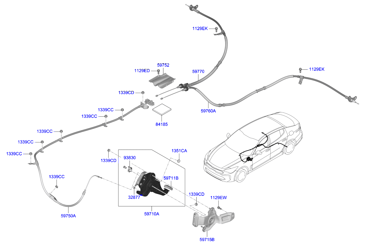 Buy Kia Stinger Parking brake system parts online 2017 - 2021 — USA | 7zap