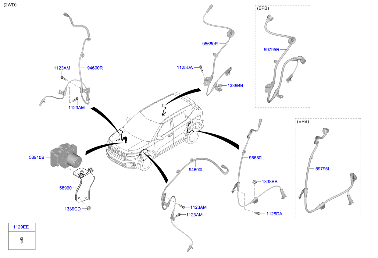 Kia Seltos SP2 Hydraulic module parts 2019 - 2022 | EPC Cis