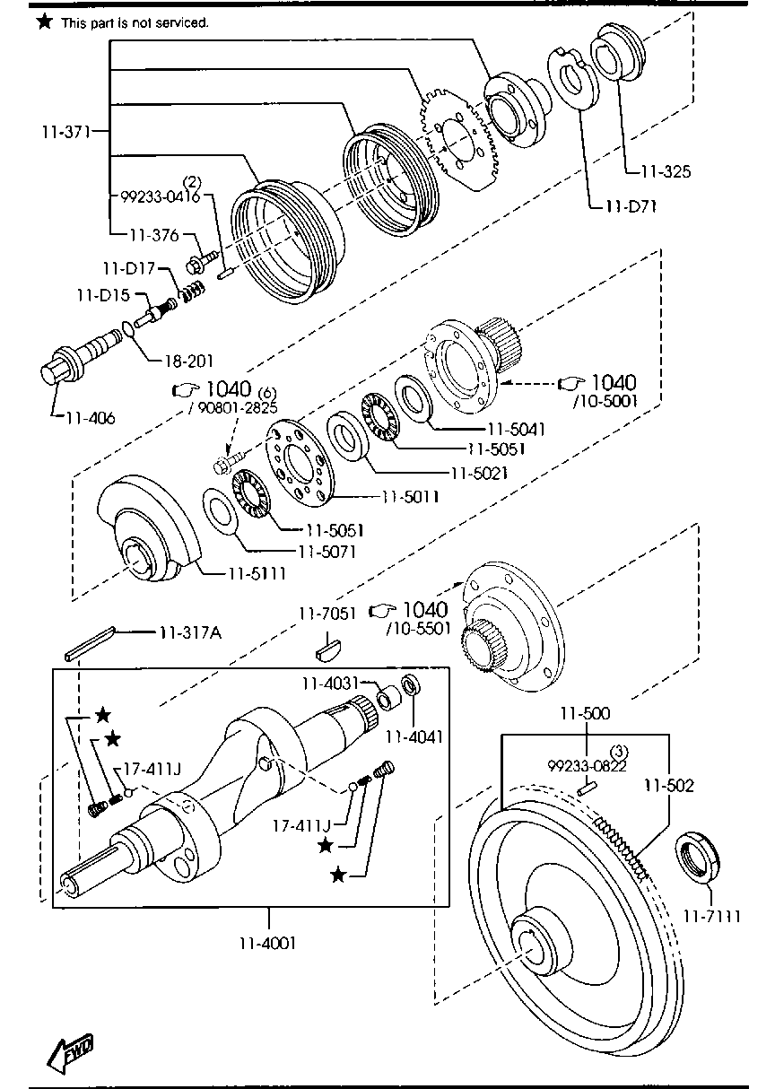 Mazda RX-8 SE Eccentric shaft & flywheel piezas 2003 - 2008 | EPC Europa