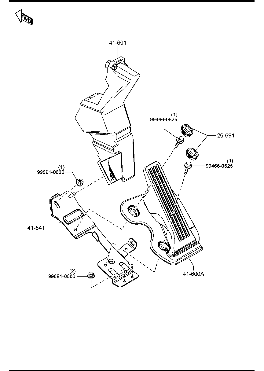 Mazda 3 BM Accelerator control system parts 2013 - 2018 | EPC Japan
