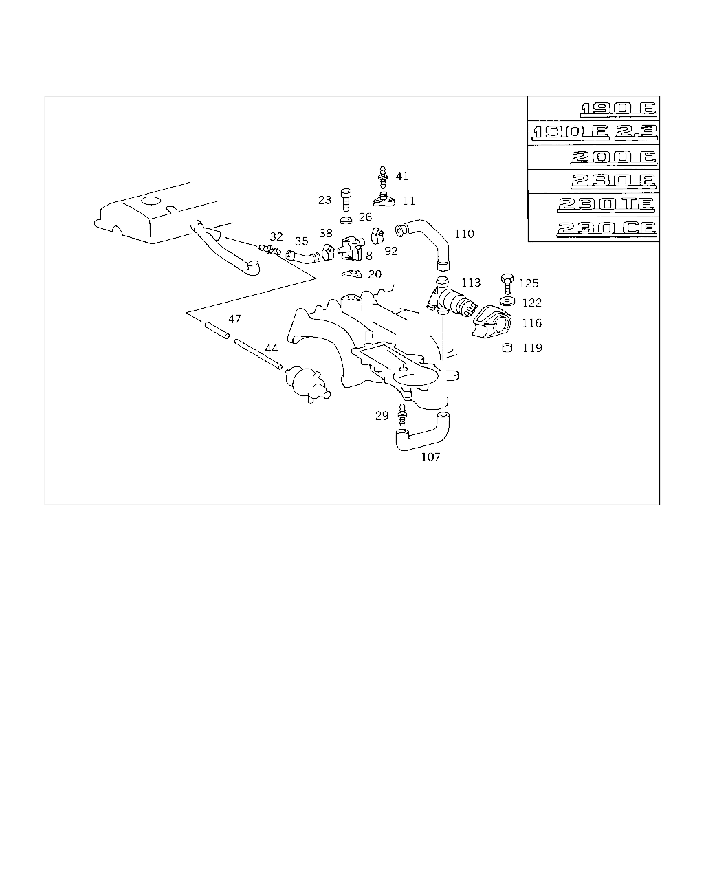 LEERLAUFLUFTSYSTEM [PKW] MERCEDES [EUROPA] [CHASSIS]230 [Das Lineup: 102.982]