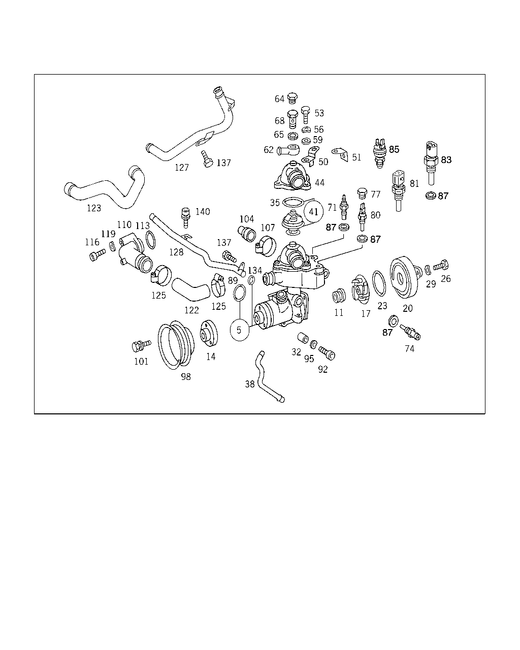 WASSERPUMPE [PKW] MERCEDES [EUROPA] [CHASSIS]280 [Das Lineup: 104.942]
