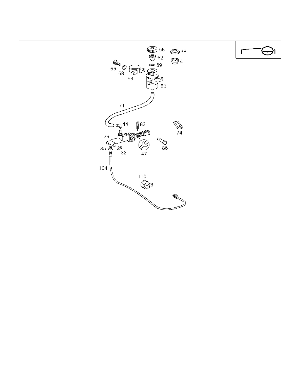 INSTALLATION HYDRAULIQUE DU PEDALIER [Véhicules tout-terrain] MERCEDES [EUROPA] [CYCLE]300 GD