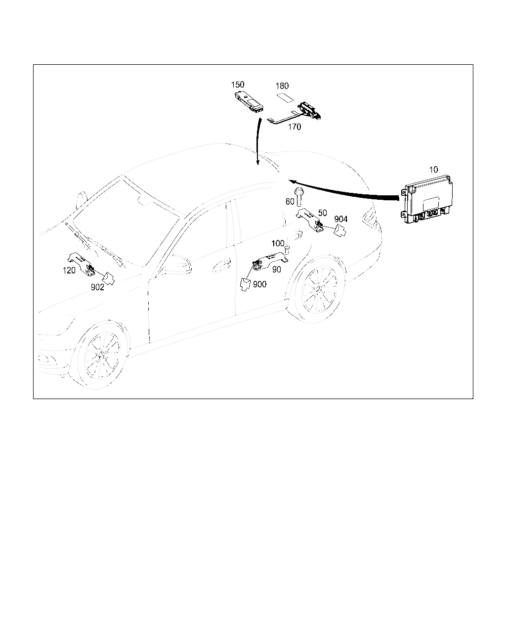 KEYLESS GO [Coches de turismo] MERCEDES [EUROPA] [CHASIS]C-KLASSE