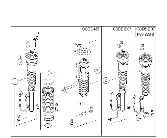 前弹簧支柱和前弹簧支柱固定件