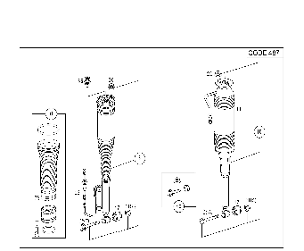 弹簧支柱和弹簧支柱支承，后部