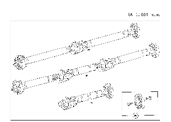 PROPELLER SHAFT USED W/ASD (AUTOMATIC LOCKING DIFFERENTIAL) OR TAXI