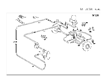オートマチック・ロッキング・ディファレンシャル (ASD) 用ハイドロリック・システム (モデル R 129、W 140 標準装備を参照)