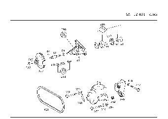 MOTORTEILE BEI MB-SERVOLENKUNG (M 102 EINRIEMENTRIEB SIEHE STANDARD-MICROFICHE)
