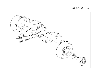 FRONT AXLE WITH WHEEL HUB DRIVES