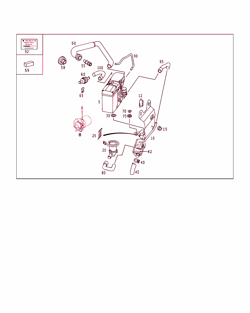 Mercedes W220 Independent heating parts 1998 - 2005 | EPC Global