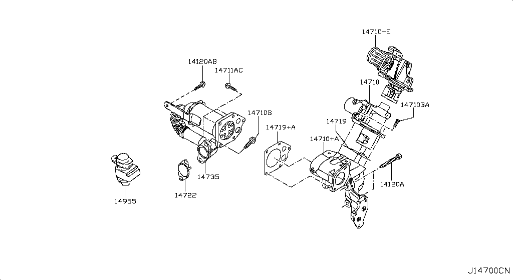EGR PARTS NISSAN QASHQAI+2 [Europa (linkes Rad)]