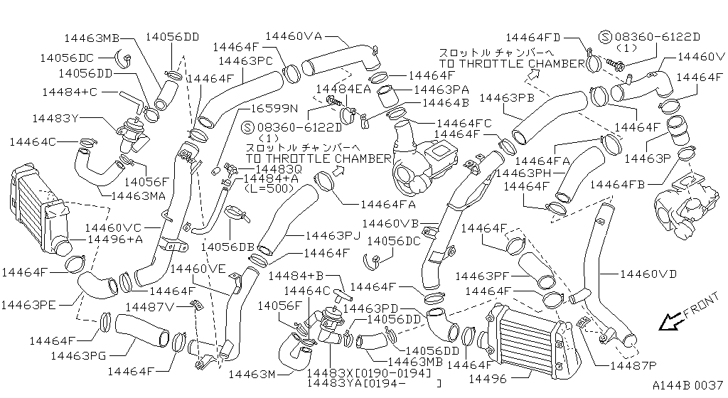 ターボ Intercooler 14461-2ZG0B for ZNA RICH 6