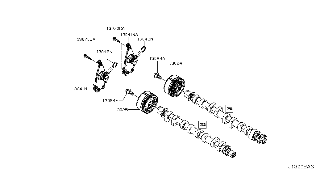 CAMSHAFT & VALVE MECHANISM NISSAN QASHQAI UK MAKE [Europe (left 