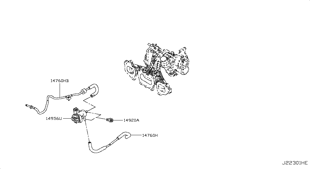 ENGINE CONTROL VACUUM PIPING NISSAN QASHQAI UK MAKE [Europe (left 