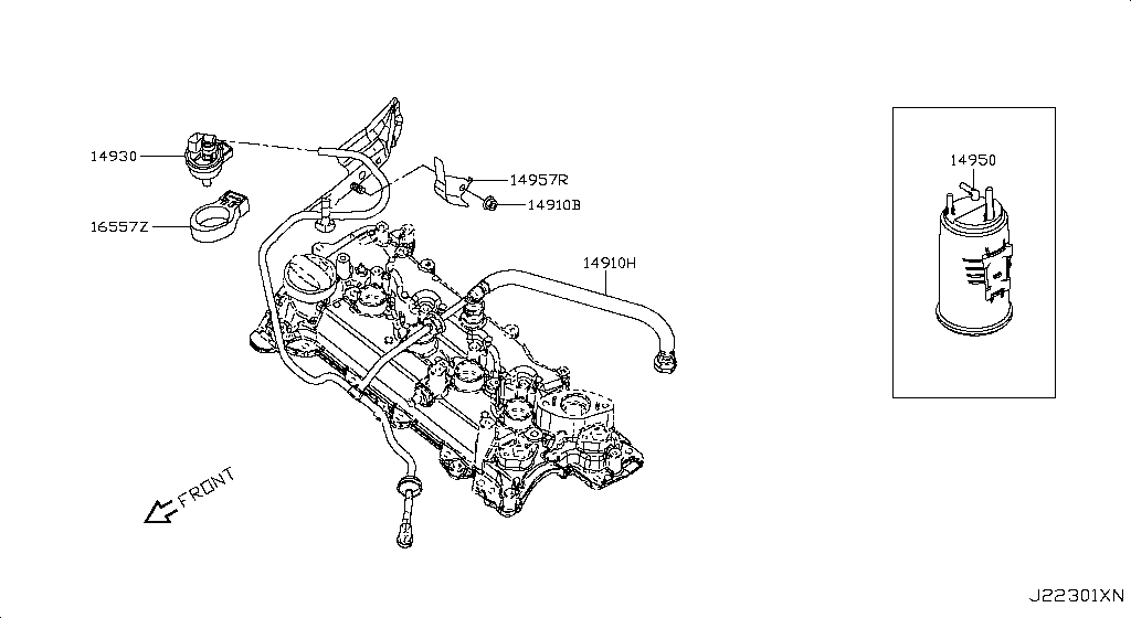 ENGINE CONTROL VACUUM PIPING NISSAN QASHQAI UK MAKE [Europe (left 