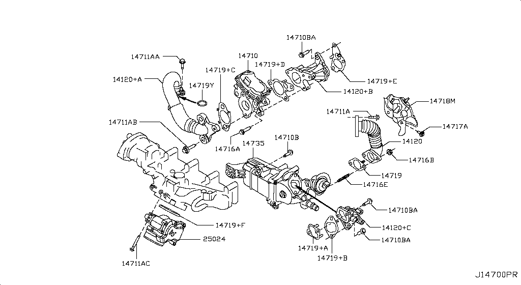 EGR PARTS NISSAN NAVARA NP300 [Europa (linkes Rad)] 