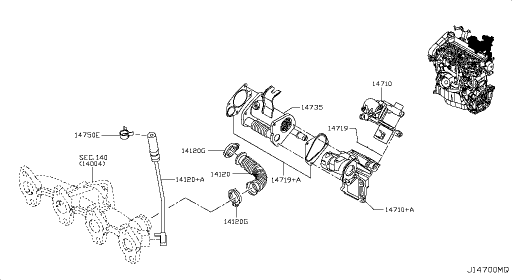 EGR PARTS NISSAN QASHQAI UK MAKE [Europe (right wheel)]