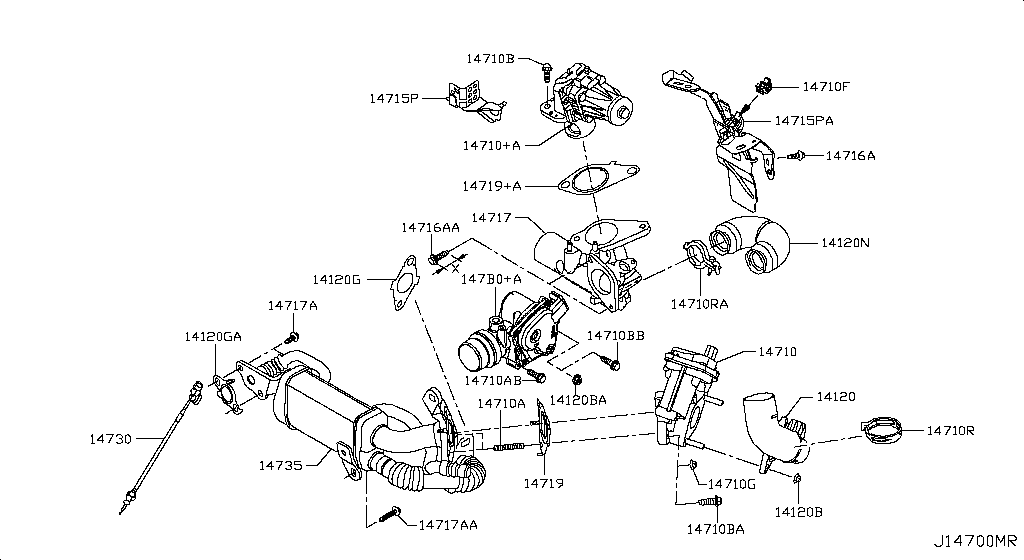 EGR PARTS NISSAN QASHQAI UK MAKE [Europe (right wheel)]