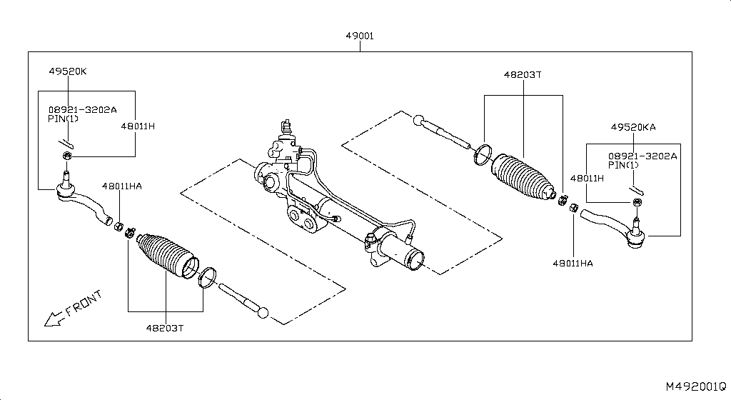 POWER STEERING GEAR NISSAN NAVARA NP300 [Europa (rechtes Rad)]