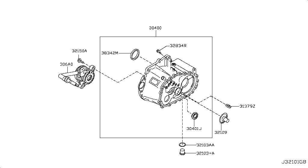 TRANSMISSION CASE & CLUTCH RELEASE NISSAN X-TRAIL JPNMAKE [Asia  