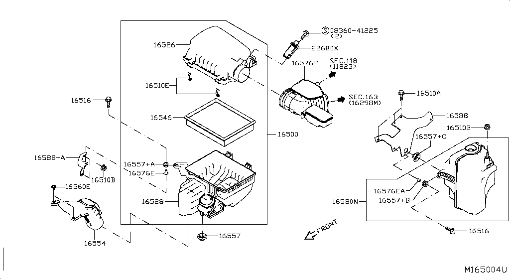 AIR CLEANER NISSAN NAVARA NP300 [Asia (left wheel)] 