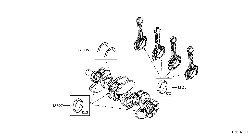 PISTON,CRANKSHAFT & FLYWHEEL NISSAN QASHQAI UK MAKE [Asien 