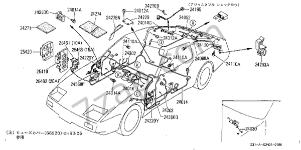 あ ﾜｲﾔﾘﾝｸﾞ ﾊ-ﾈｽ <ﾃﾞﾝｿ-> NISSAN FAIRLADY Z [JAPAN] [JAPAN]