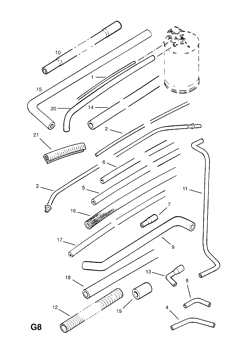 FUEL EVAPORATION PIPES AND FITTINGS
