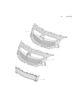 RADIATOR GRILLE,MOULDING AND NAMEPLATE