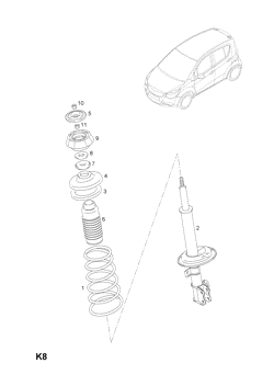 FRONT SHOCK ABSORBER FIXINGS