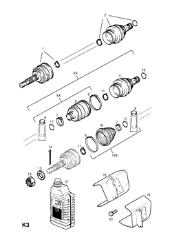 FRONT AXLE DRIVE SHAFT JOINTS (EXCHANGE)