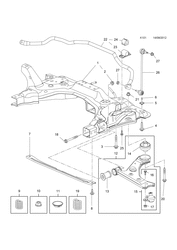 ENGINE AND FRONT SUSPENSION FRAME