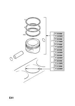 PISTON AND RINGS