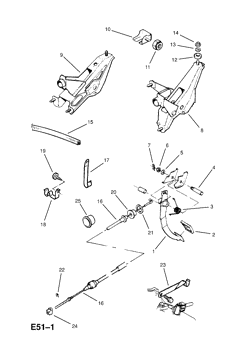 CLUTCH PEDAL AND FIXINGS