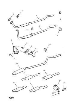 EXHAUST PIPE,SILENCER AND CATALYTIC CONVERTER (CONTD.)