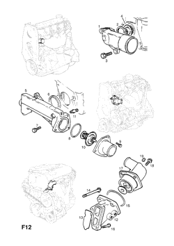 THERMOSTAT, HOUSING AND WATER OUTLET