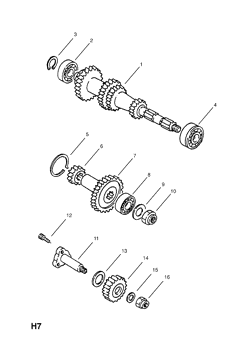 COUNTERSHAFT AND GEARS